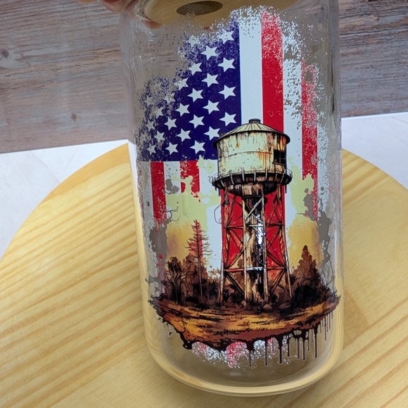 16 oz. Clear glass tumbler with. Try it and find out #smalltown vibes - Picture 4 of 4
